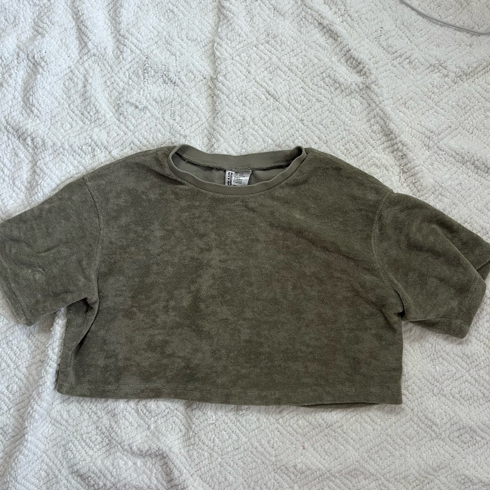 Green Crop Top